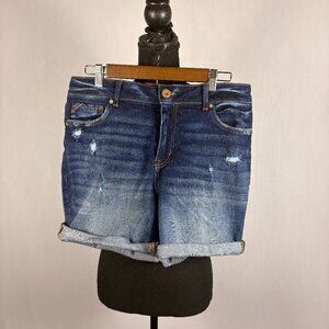 Edgely Maurices| Distressed High Rise Jean Shorts | 14 | Upcycled Fashion